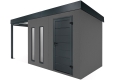 Garden house with two skylights and 2m left gazebo
